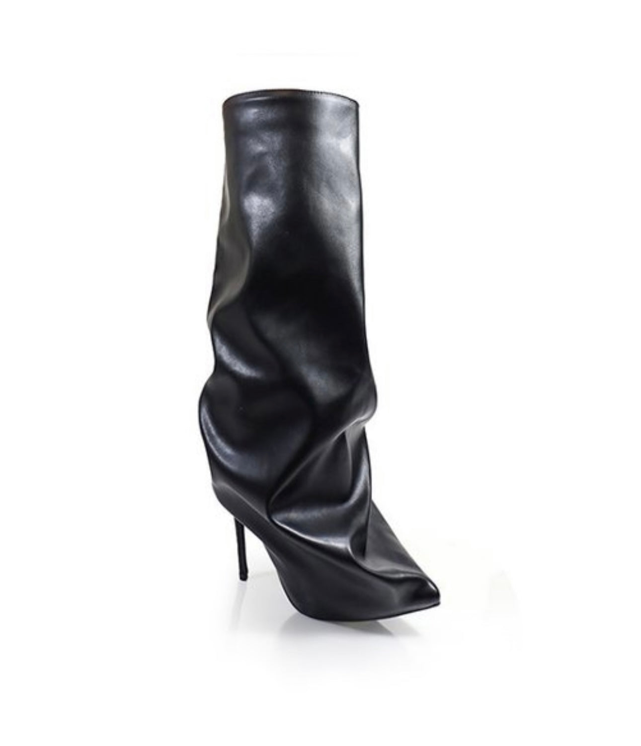 Mid Calf Black Boots